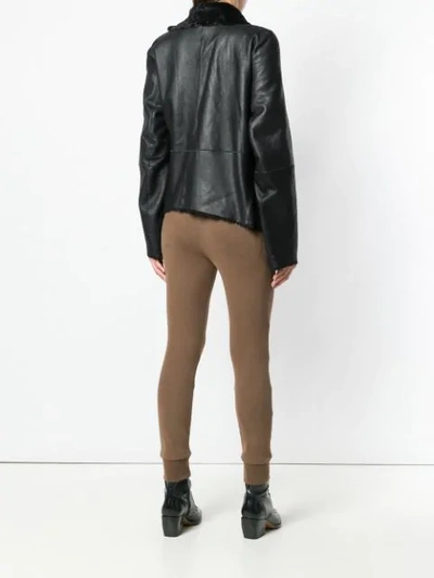 Shop Ann Demeulemeester Asymmetric Wrap Jacket In 099 Black