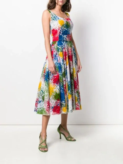 Shop Samantha Sung Aster Dress  - Farfetch In Whitemulti