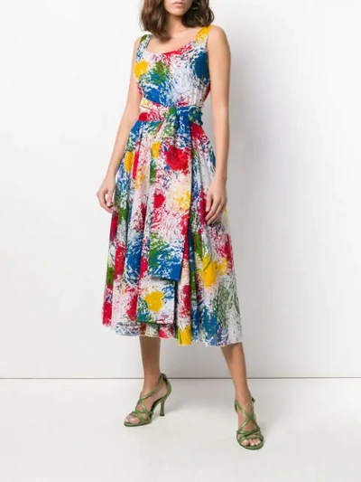 Shop Samantha Sung Aster Dress  - Farfetch In Whitemulti