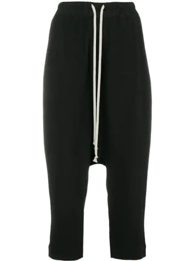 Shop Rick Owens Dropped Crotch Trousers In 09 Black Multicolor