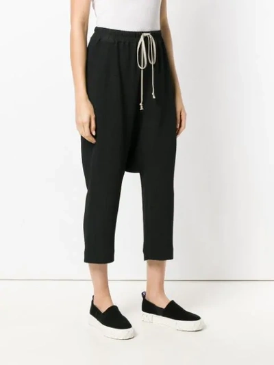 Shop Rick Owens Dropped Crotch Trousers In 09 Black Multicolor