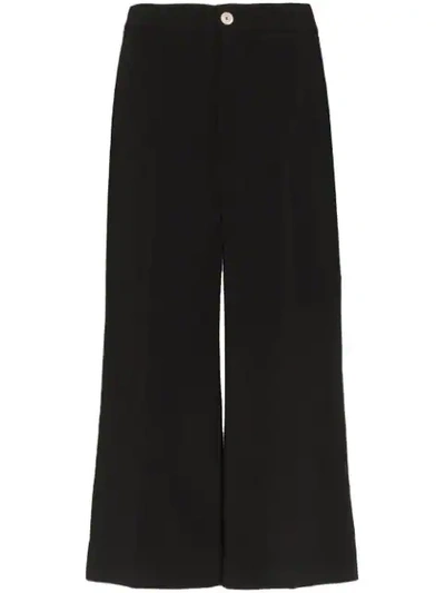 GUCCI HIGH-WAISTED WEB CULOTTES - 黑色