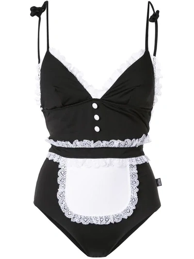 MOSCHINO FRENCH MAID SWIMSUIT - 黑色