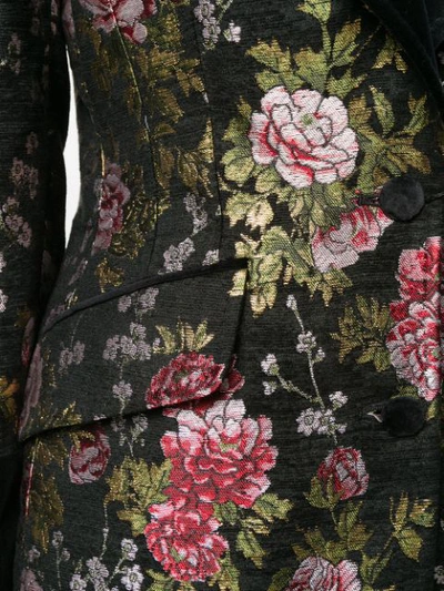 Shop Dolce & Gabbana Floral Embroidered Blazer - Black