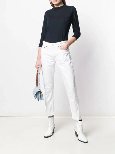 Shop Polo Ralph Lauren Cropped Slim Jeans In White