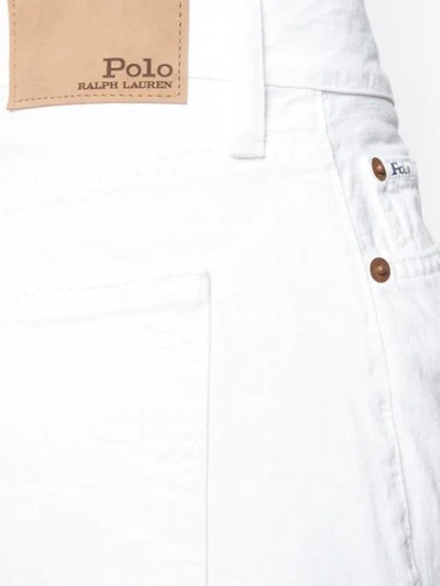 Shop Polo Ralph Lauren Cropped Slim Jeans In White