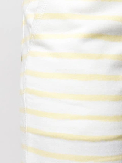 Shop Juvia Striped Track Shorts In White