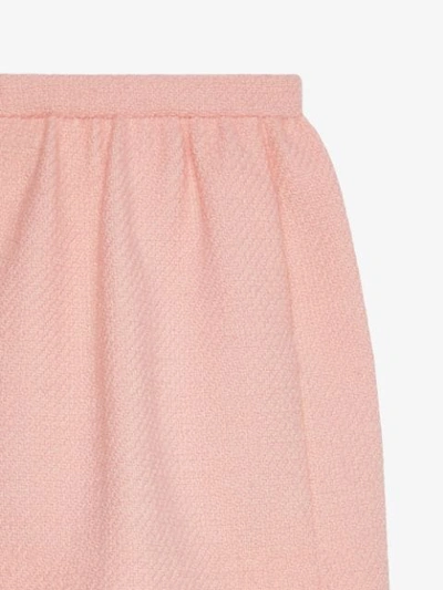 Shop Gucci Tweed Skirt In Pink