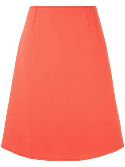 ANTEPRIMA 纯色A字形半身裙 - 橘色
