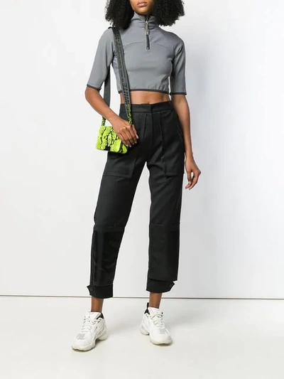 Shop A-cold-wall* Piping Crop Top In Grey