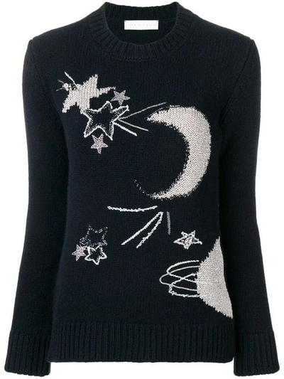 Shop Giada Benincasa Galaxy Intarsia Sweater In Blue