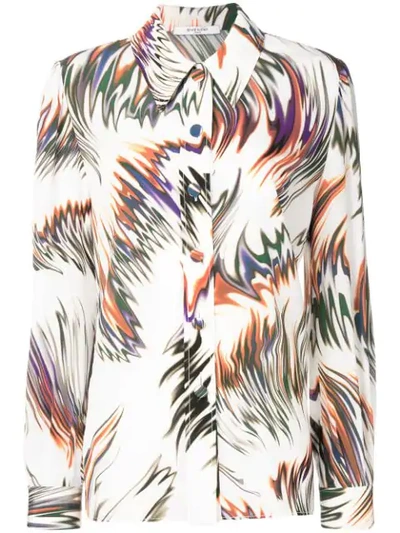 Shop Givenchy Swirl Print Shirt In White