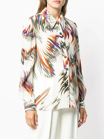 Shop Givenchy Swirl Print Shirt In White