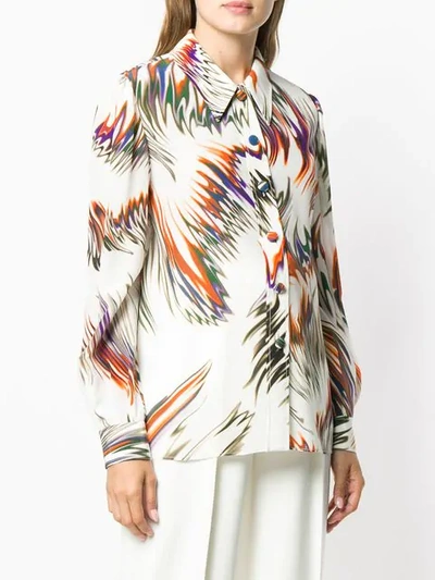 Givenchy Swirl Print Shirt In White
