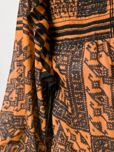 Shop Philosophy Di Lorenzo Serafini Printed Short Dress - Orange
