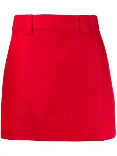 Shop Prada Mini A-line Skirt In Red