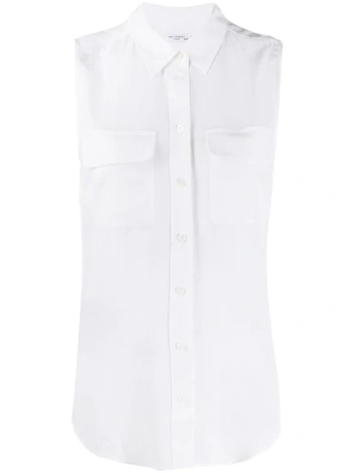 Shop Equipment Sleeveless Button Shirt In White