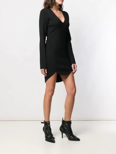 Shop Dsquared2 Fitted Short Dress In Black