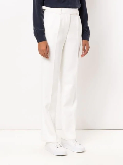 Shop Egrey High Waisted Trousers In White