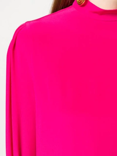 Shop Givenchy Pleated Detail Silk Top In Pink