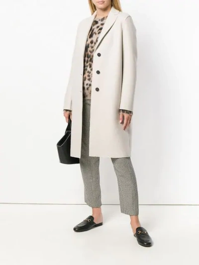 Harris Wharf London Felted Cashmere Single-breasted Coat In Neutrals