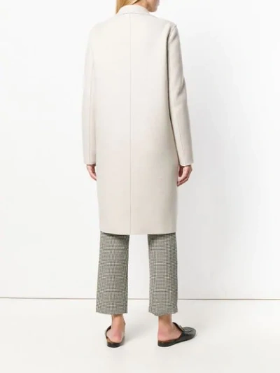 Harris Wharf London Felted Cashmere Single-breasted Coat In Neutrals
