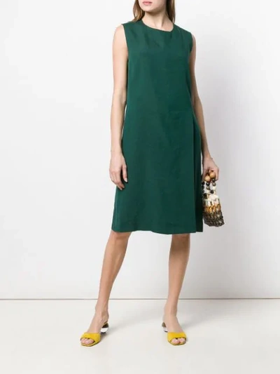 Shop Aspesi Green Shift Dress