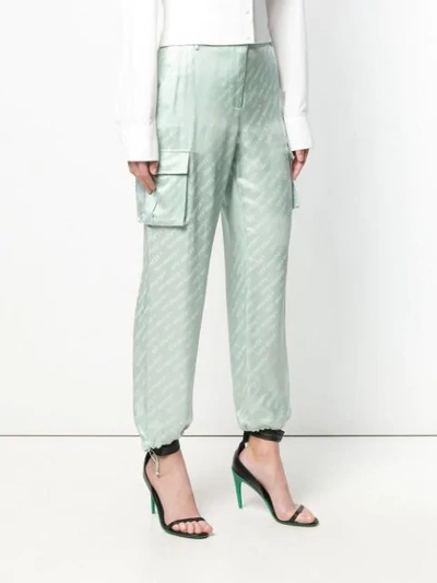 Shop Off-white Monogram Cargo Trousers In 4100 Green No Color