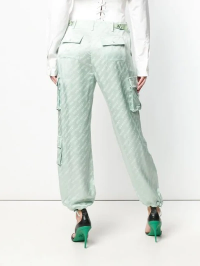 Shop Off-white Monogram Cargo Trousers In 4100 Green No Color