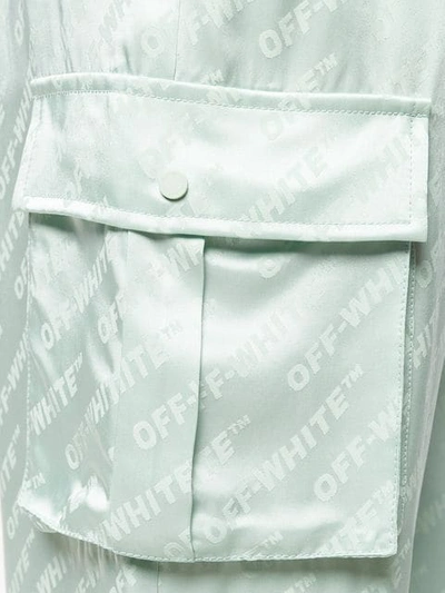 Shop Off-white Monogram Cargo Trousers In 4100 Green No Color