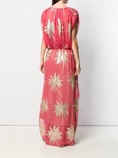 AILANTO LONG SEQUINNED PALM DRESS - 粉色