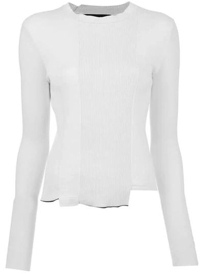 Shop Proenza Schouler Pieced Rib Knit Top In White