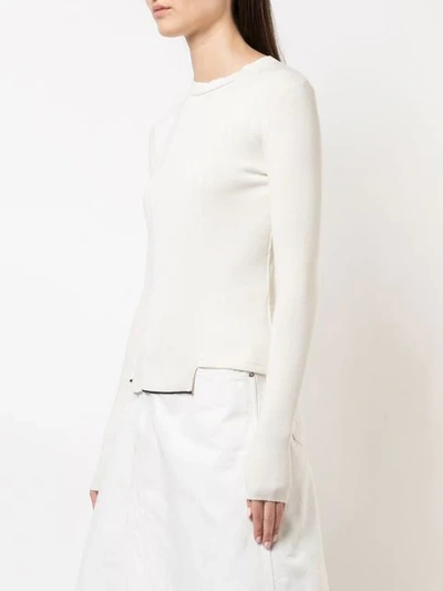 Shop Proenza Schouler Pieced Rib Knit Top In White