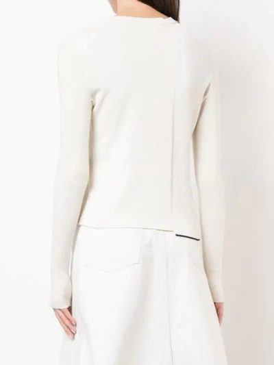 Shop Proenza Schouler Pieced Rib Knit Top In White