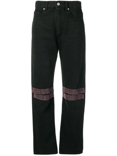 Shop Christopher Kane Embellished Boyfriend Jeans In Black