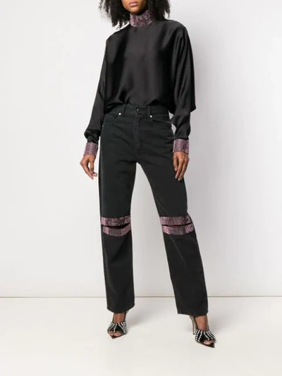 Shop Christopher Kane Embellished Boyfriend Jeans In Black