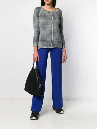 Shop Avant Toi Distressed Linen Sweater In Grey