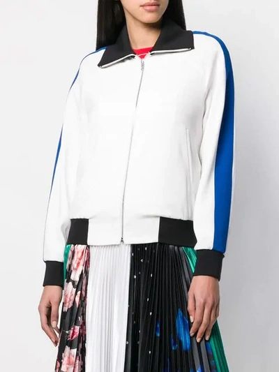 Shop Kenzo Embroidered Tiger Bomber Jacket In White