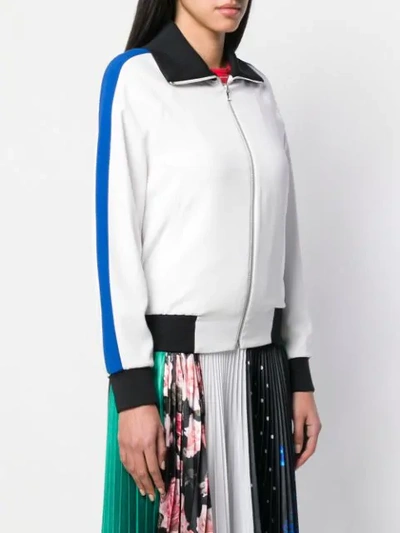Shop Kenzo Embroidered Tiger Bomber Jacket In White