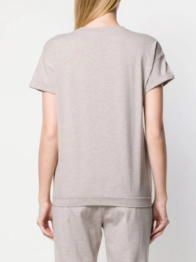 Shop Peserico Short-sleeved Top - Grey