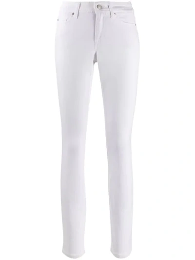 Shop Cambio Skinny-fit Jeans In White