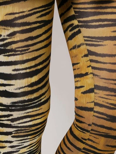 Shop Alexandre Vauthier Tiger Print Leggings In Brown