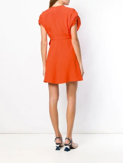 Shop Carven Short Flared Dress In Orange