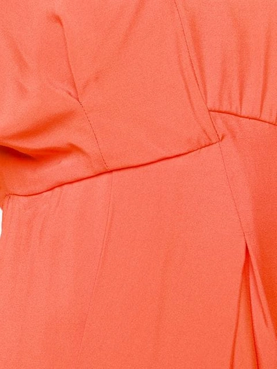 Shop Carven Short Flared Dress In Orange