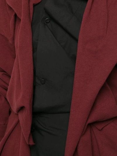 AGANOVICH DECONSTRUCTED JERSEY SHIRT DRESS - 红色