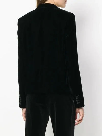 Shop Saint Laurent Fitted Suit Jacket In Black