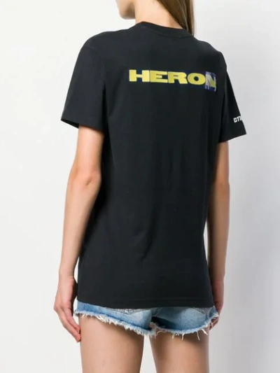 Shop Heron Preston Graphic Print Logo T-shirt In Black