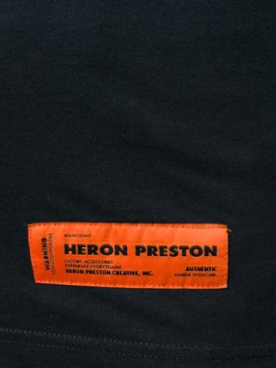 Shop Heron Preston Graphic Print Logo T-shirt In Black