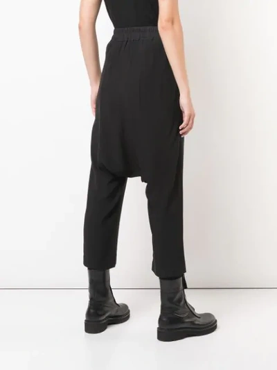 Shop Rick Owens Drawstring Trousers In Black