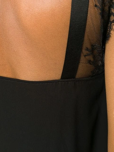 Shop Neil Barrett Lace Detail Dress In Black